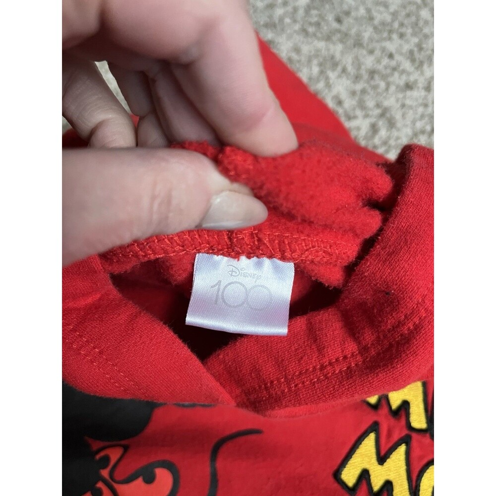 Women's Red Disney Minnie Mouse Hooded Sweatshirt, XL - Picture 3 of 5